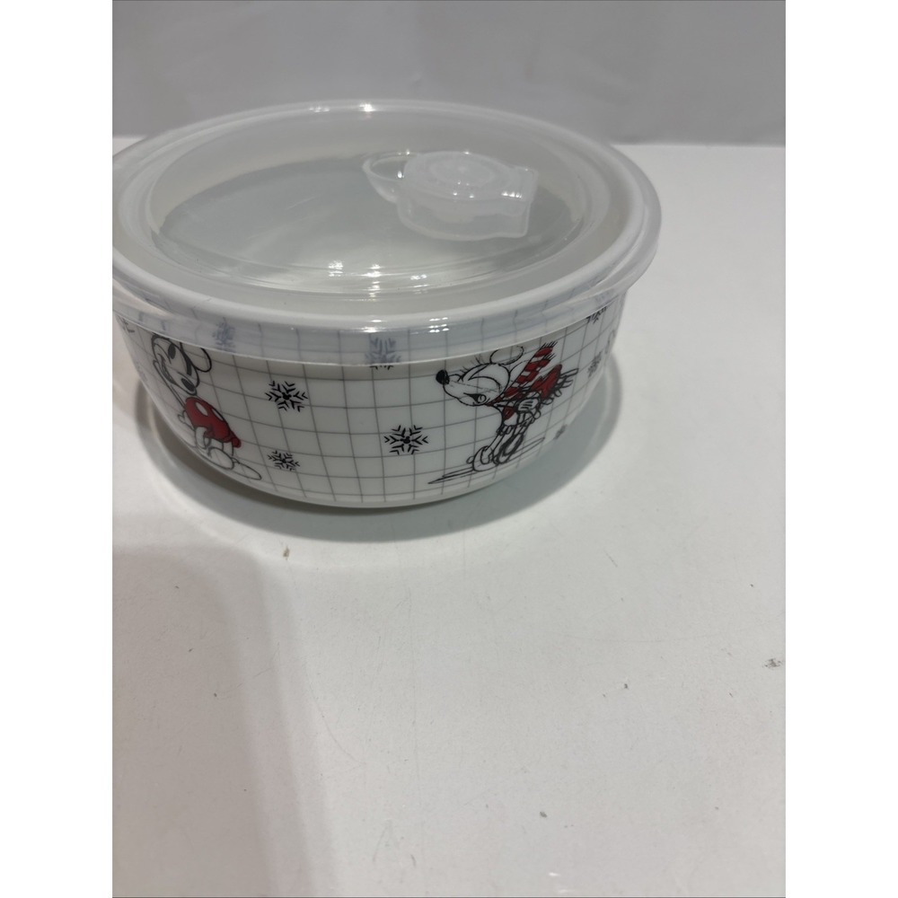 Christmas Disney Mickey & Minnie Mouse Sketchbook Ceramic Food Storage - Picture 3 of 12